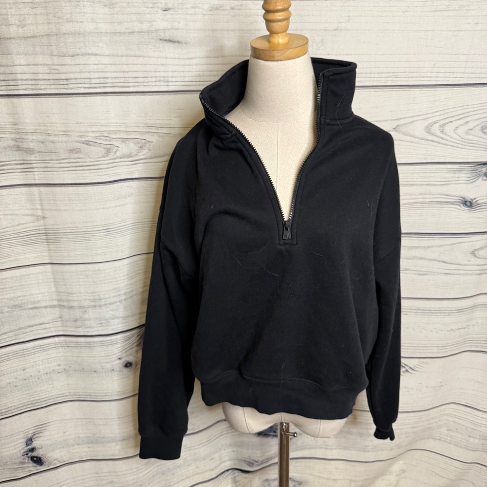Fabletics Black Fleece-Lined Pullover - image 1